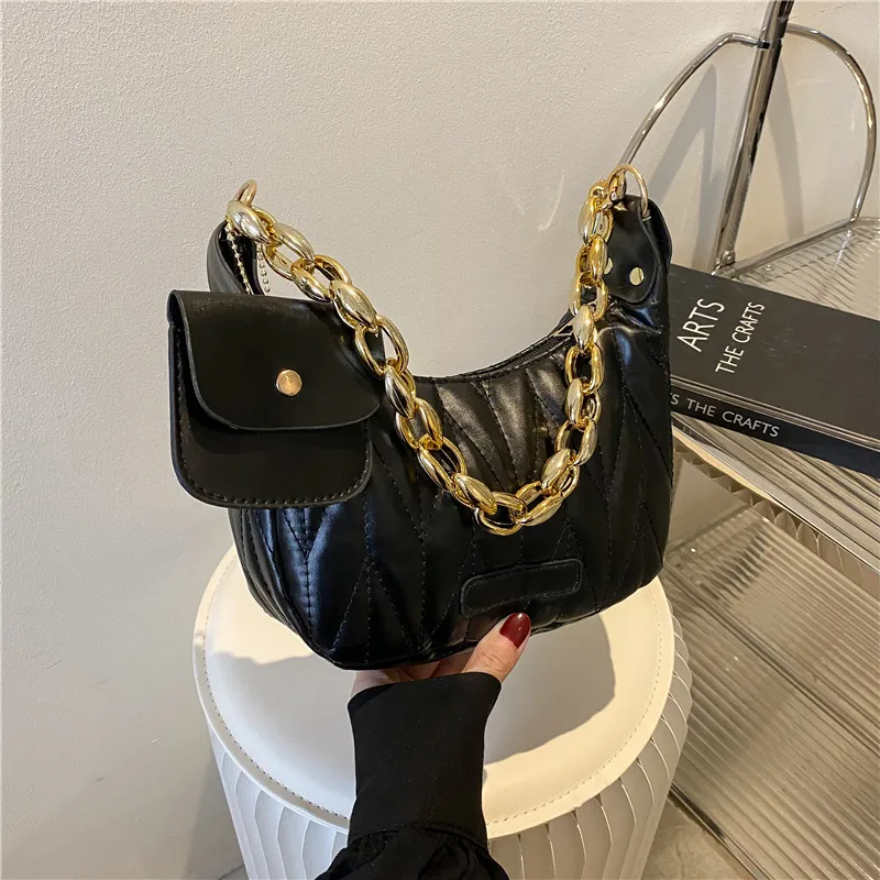 

Popular Bag Women's 2022 New Trendy Fashion Rhombus Chain Shoulder Bag Simple Texture Western Style Messenger Bag for Women
