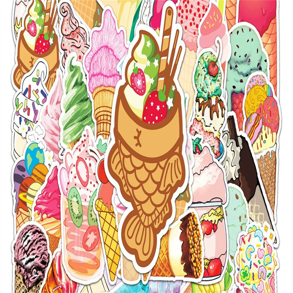 

10/30/50 шт., креативные стикеры в виде мороженого