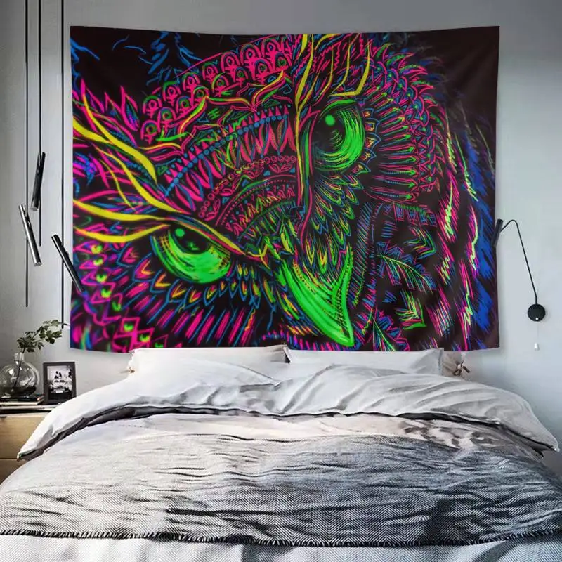 

Colorful Psychedelic Owl Colorful Tapestry Wall Hanging Bohemian Wall Tapestries Wall Hanging Sheets