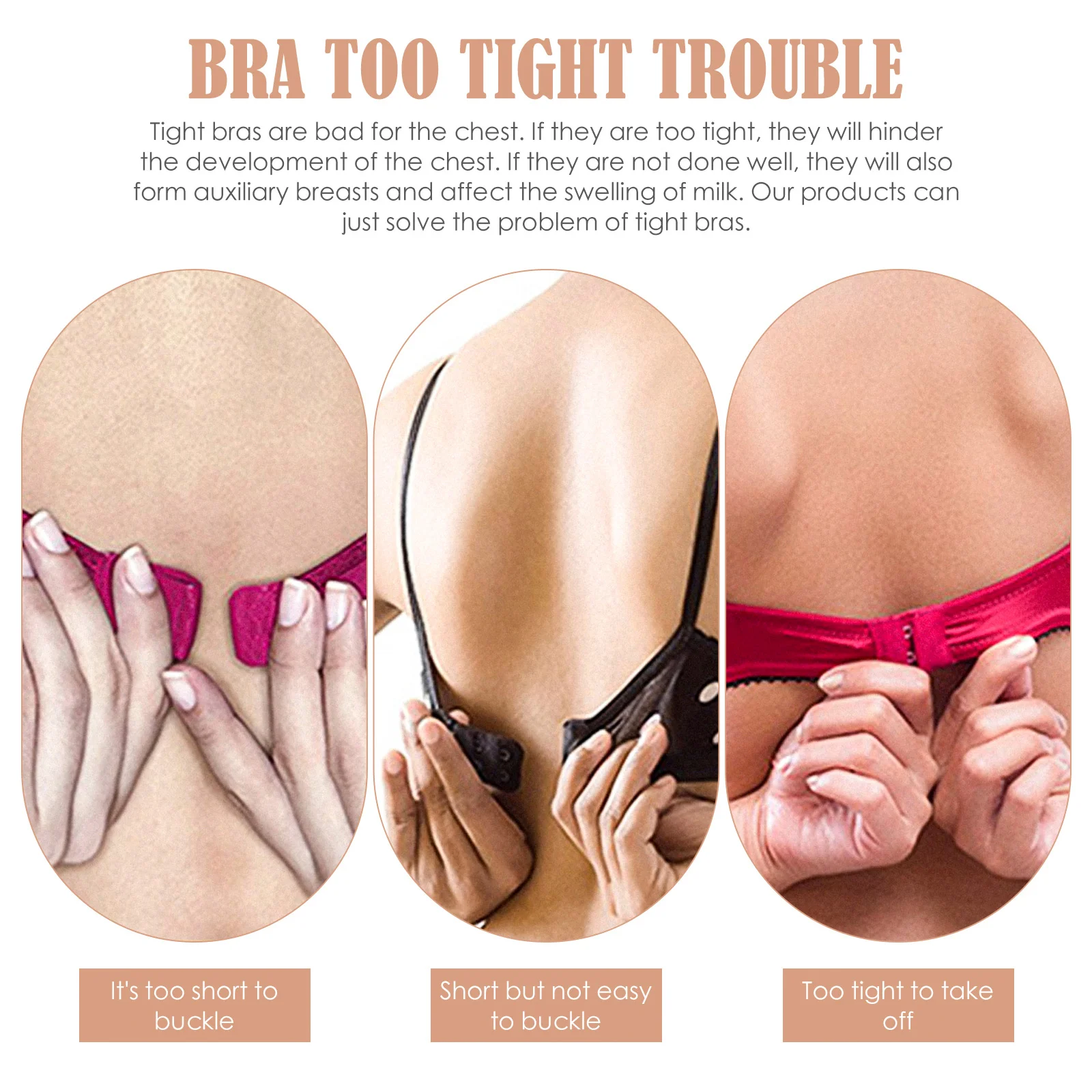 10 PC Extension Buckle Brassiere Extenders Women Hooks Button Women's Lingerie Belts