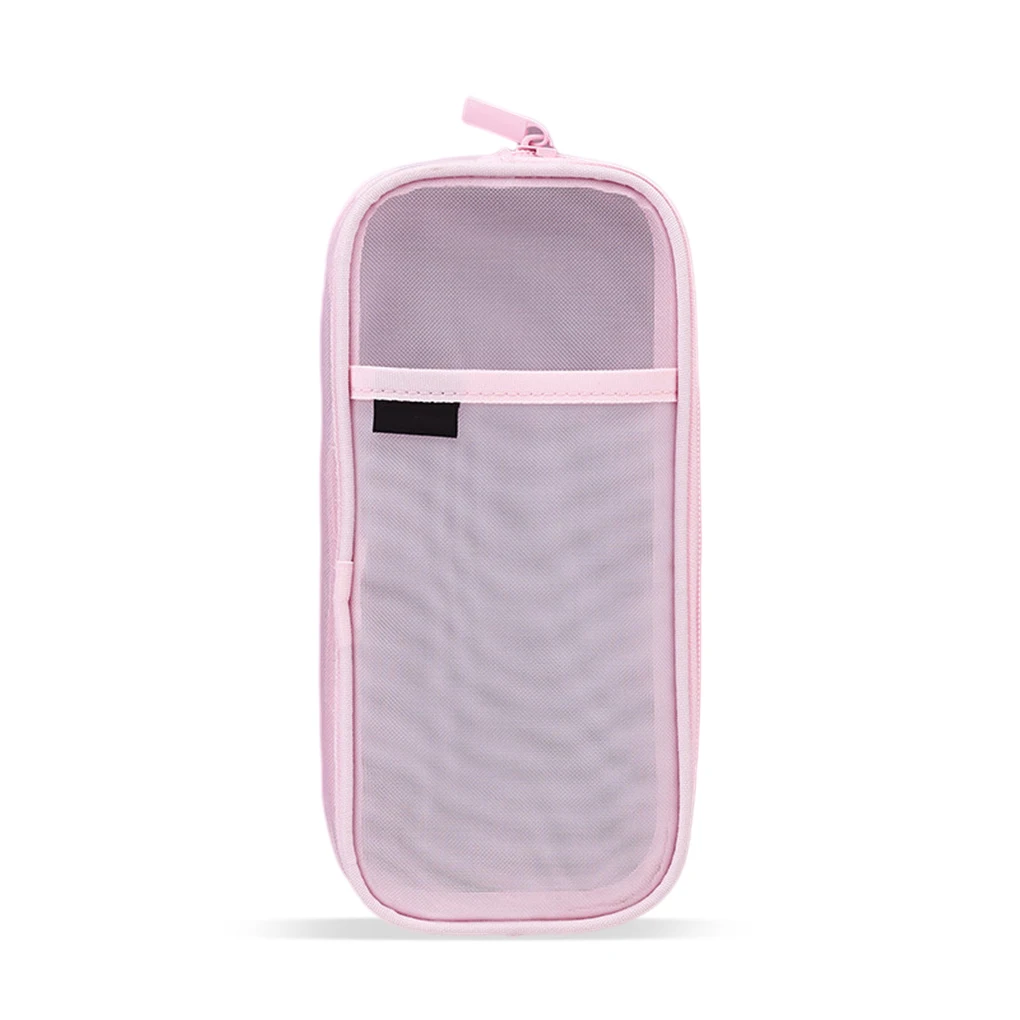 

1/2/3/5 Transparent Pencil Case Pen Bag Stationery Organizer Container Simple Pouch with Zipper School Supplies Pink White