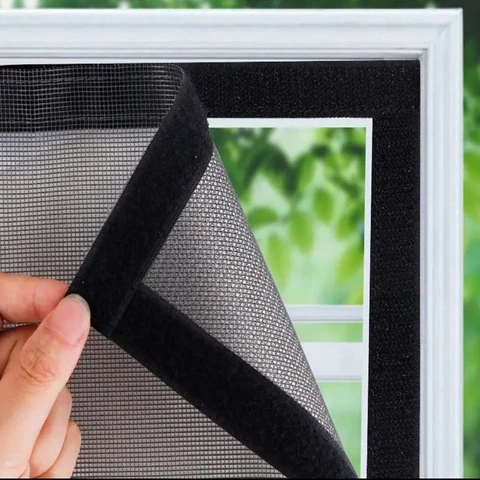 Москитные сетки для летних окон для использования в помещении с защитой от летания, могут быть изготовлены по индивидуальному заказу, серая сетка, черная Съемная невидимая москитная сетка