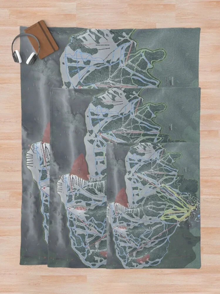 Пушистое одеяло Fernie курорт Дорожная карта туристическое для дивана