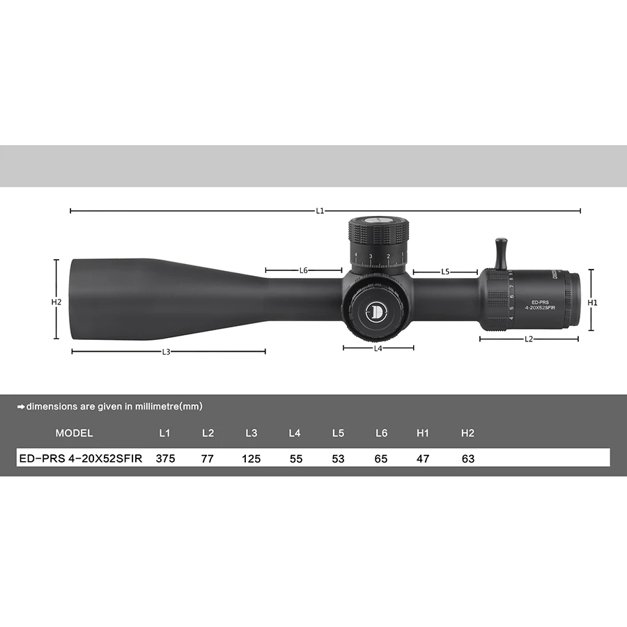 

DISCOVERY OPTICS 4-20X52 SF MARD Side Focus Tactical Telescopic Sight Long Range Scope