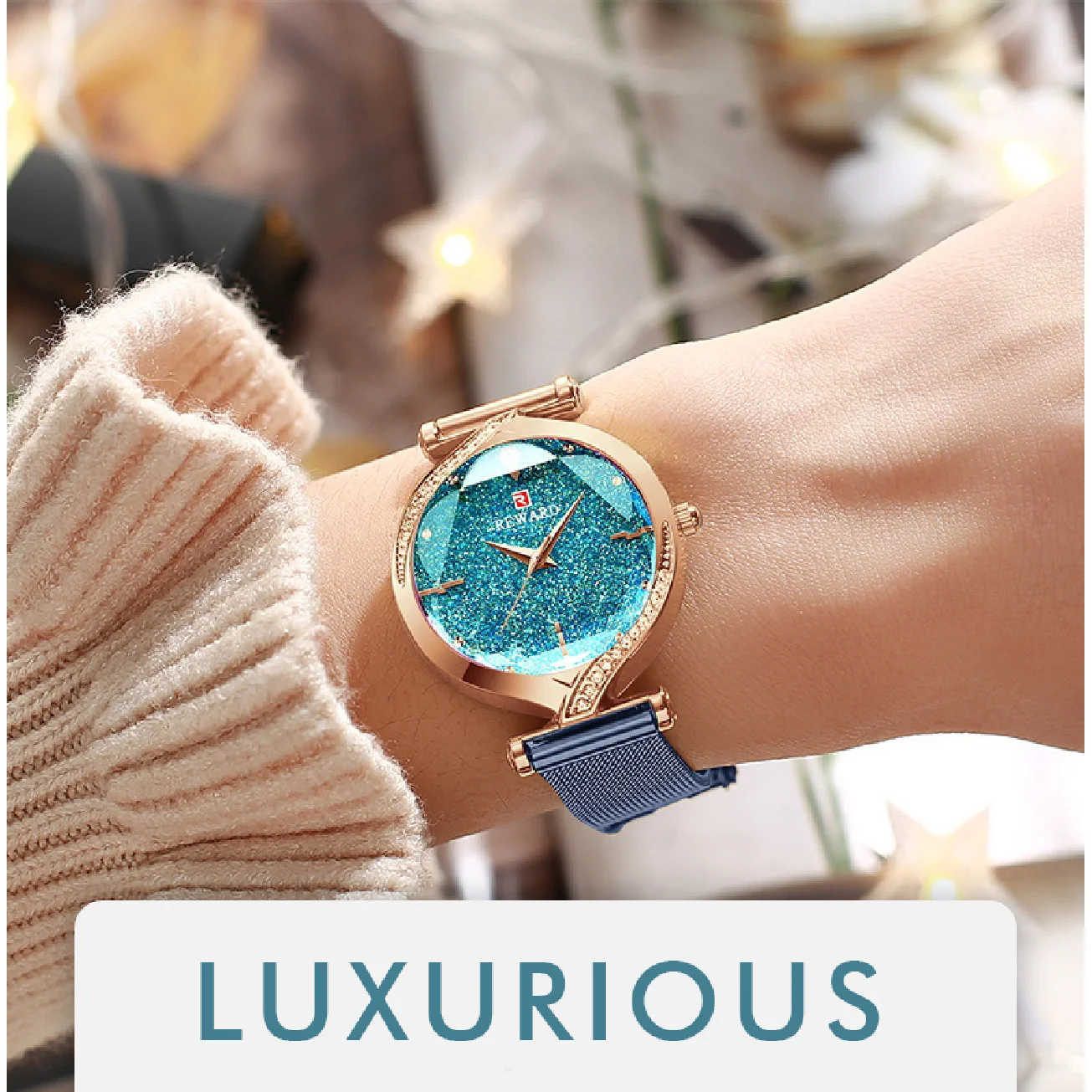 REWARD Fashion New Women Watches Top Luxury Brand Women's Quartz Watch Stainless Steel Waterproof Ladies Bracelet Wristwatch enlarge