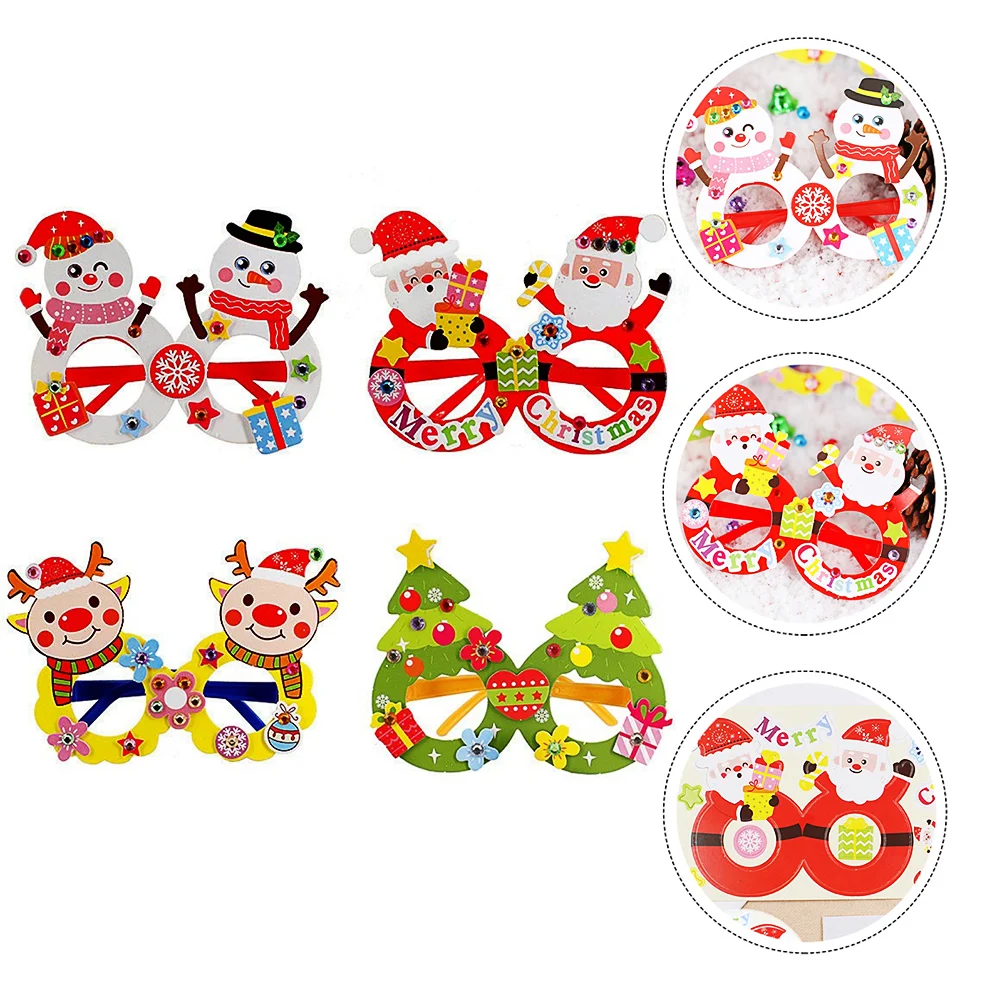 

Christmas DIY Glasses Kits Accessories Kids Educational Toys Kidcraft Playset Cartoon