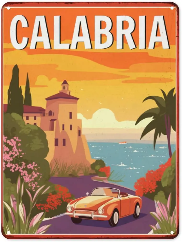 Tly Clbr Tn Sgn Trvel Scenery Vntge Плакат Декор для дома Спальня Ktchen Grden Cfe Decorton Sgns 8x12 nch