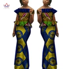 Богатые африканские платья для женщин, юбка, топ, комплекты для женщин, длинная юбка с высокой талией, женская одежда в африканском стиле на заказ WY1422
