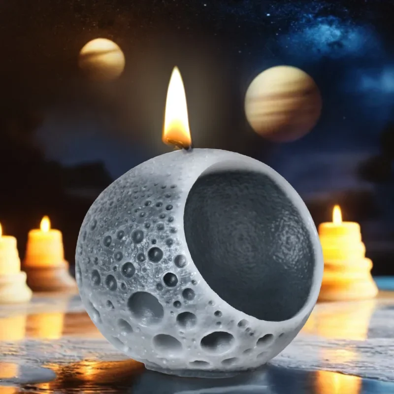 3d лунная ароматическая свеча силиконовая форма диффузор для планеты камень гипс