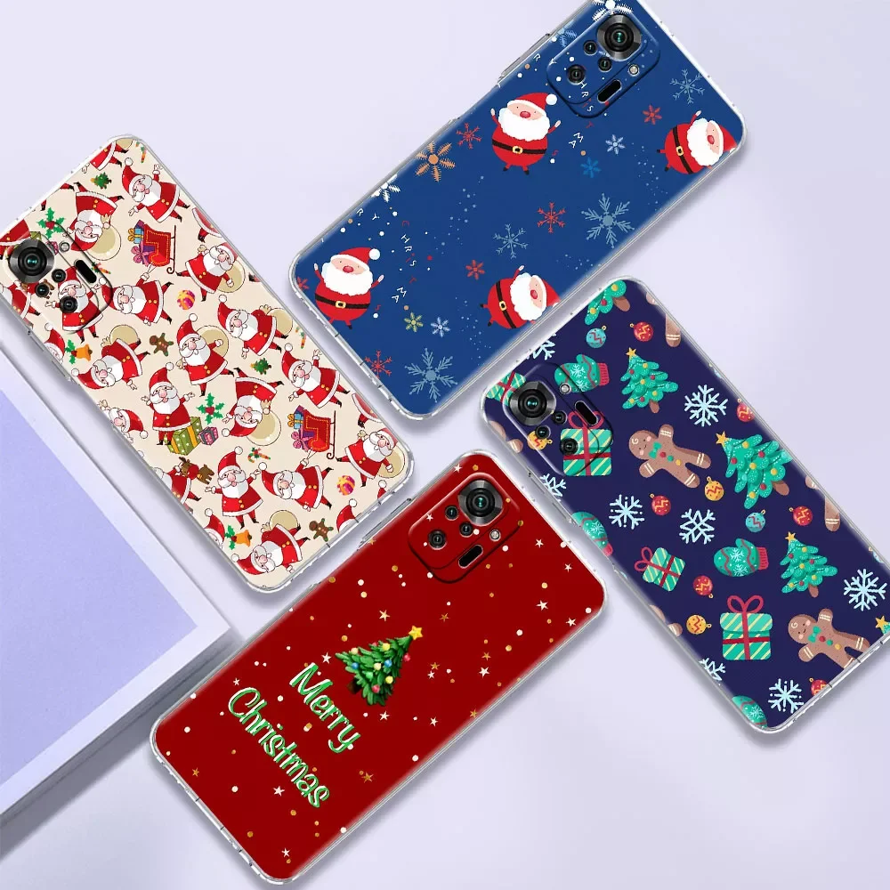 

Soft Phone Case for Xiaomi Redmi Note 9s 10Pro K40 10 9 4G 9A 8 Pro 8T 8 7 9C Mobile Phone Bag Christmas
