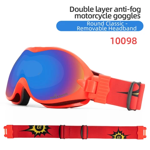 ROCKBROS лыжные очки ветрозащитные UV400 противотуманные лыжные очки двухслойные лыжные очки для сноуборда маска мотоциклетные велосипедные солнцезащитные очки