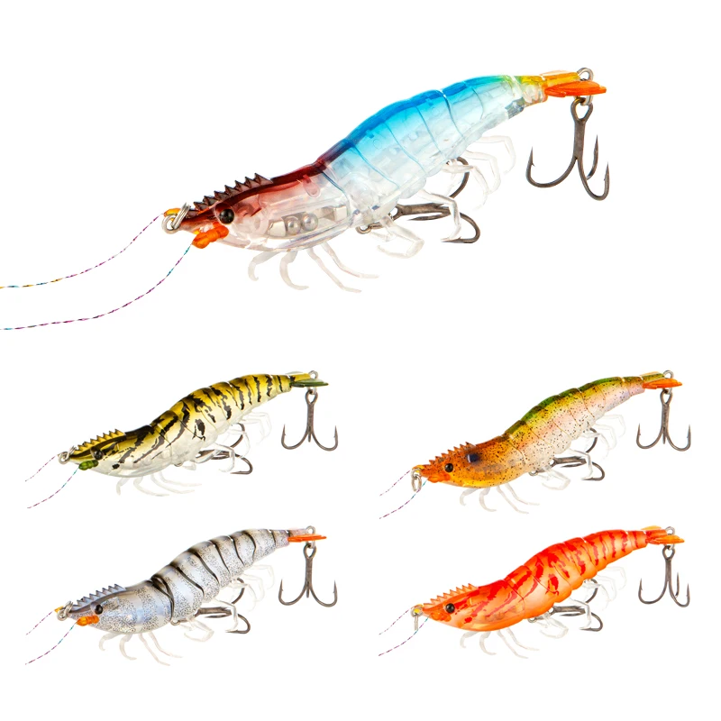 New Fishing Lure Simulation Soft Shrimp Luminous Artificial Silicone 14.5g/9cm Wobblers For Pike Sea Fishing Perch Trout Pesca enlarge