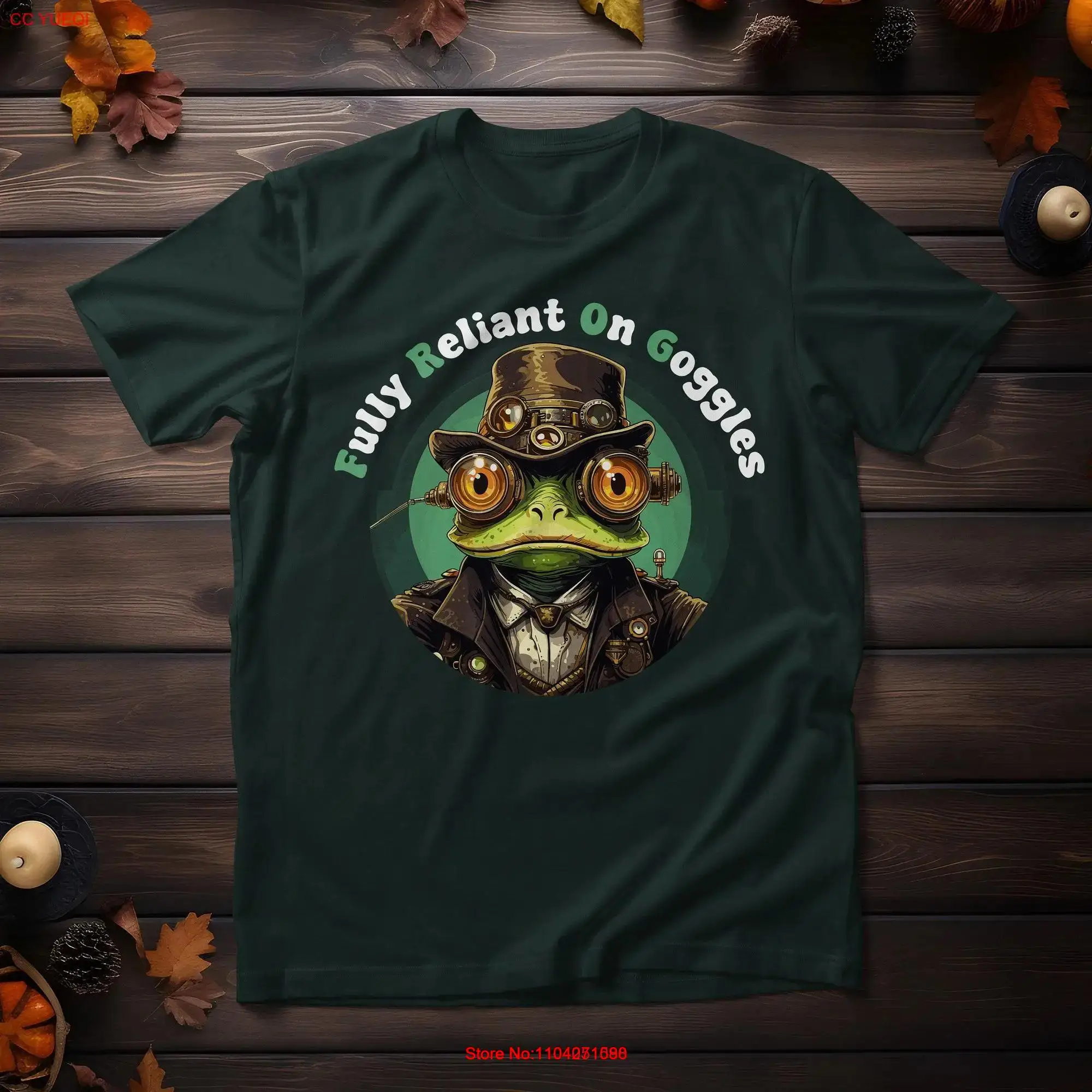 Забавная хлопковая футболка в стиле стимпанк с лягушкой полностью надежная на