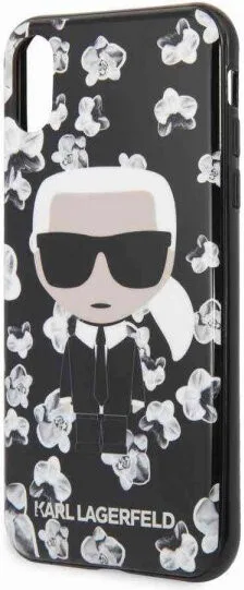 Чехол CG Mobile Karl Lagerfeld TPU Collection Flower Hard для iPhone X/XS цвет Черный | Мобильные телефоны и