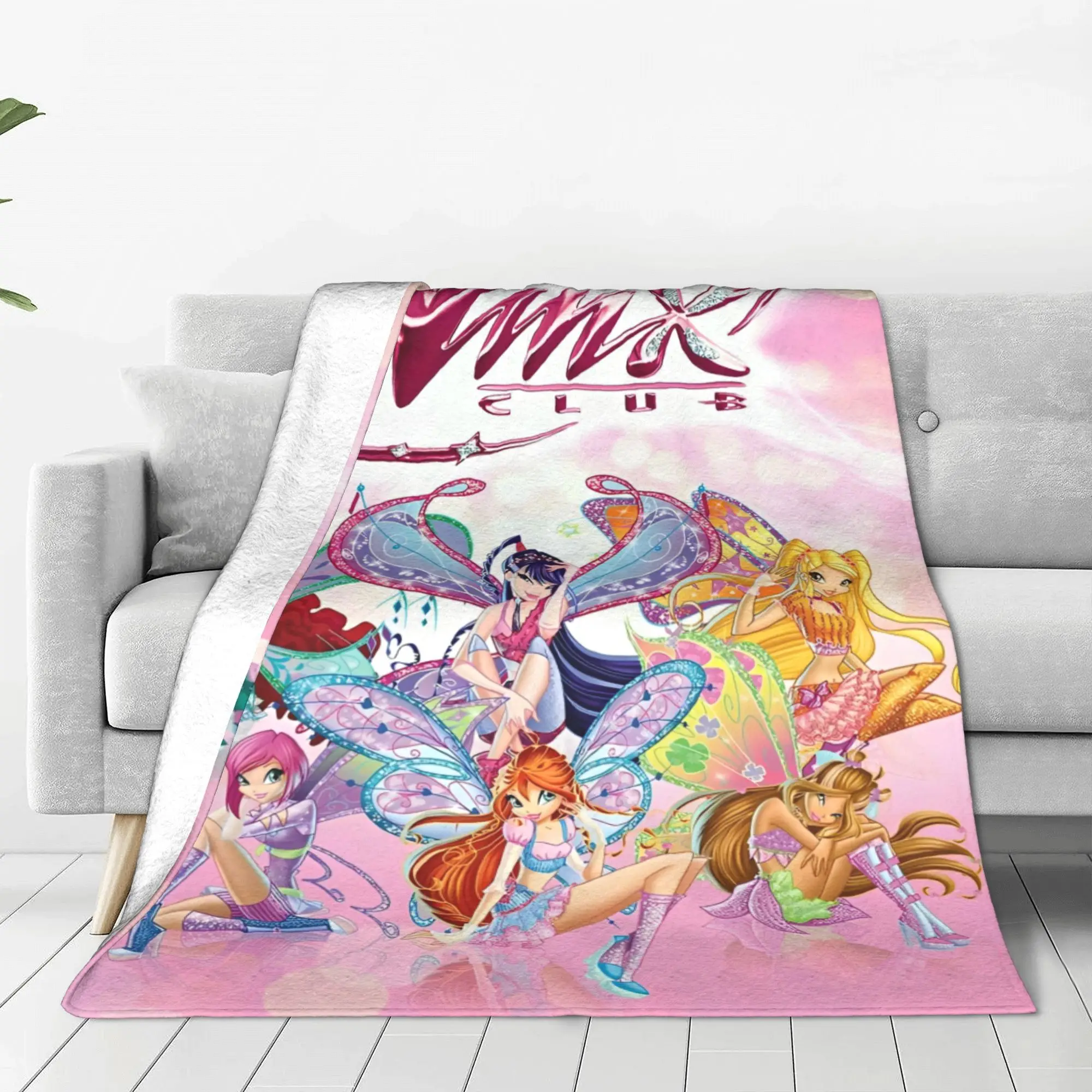 W-Winx Клубы одеяла с героями мультфильмов флисовое украшение сказочная красота