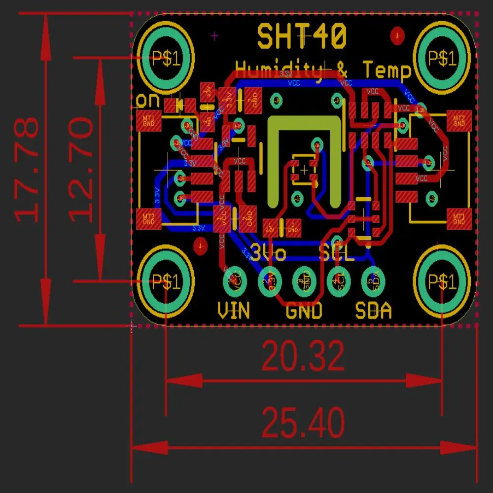 Фото Модуль измерения температуры и влажности SHT40 SHT41 SHT45 IIC I2C 3.3V-5V, датчик влажности с низким энергопотреблением для QWIIC №2