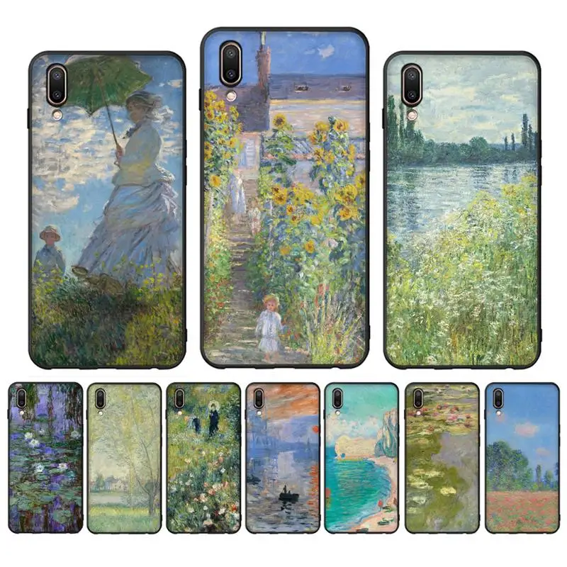 

Claude Monet print Phone Case Case For Oppo Reno Realme C3 6Pro Cover For vivo Y91C Y17 Y19