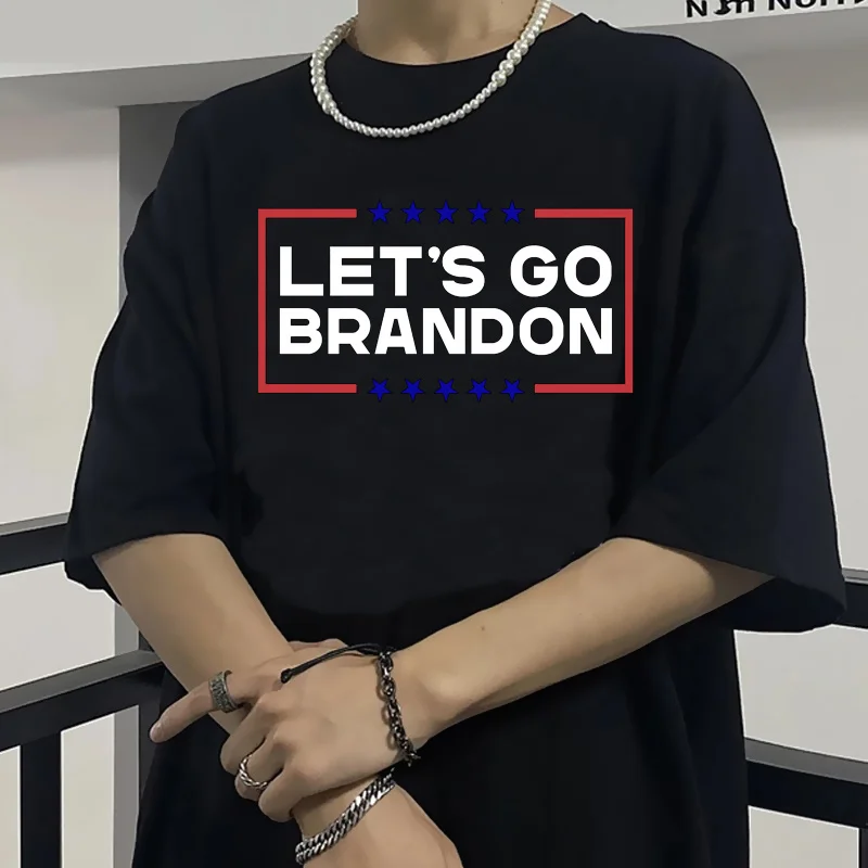 

lets go brandon t shirt top tees male casual funny vintage grunge 2022 t-shirt couple clothes manga