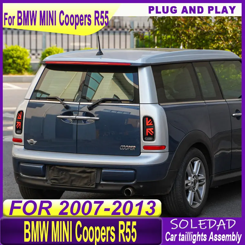 Фото 2 шт. задних фонарей для BMW Mini Clubman Coopers R55 2007-2014, аксессуары для тюнинга, светодиодные задние фонари в стиле Union Jack, комплект №1