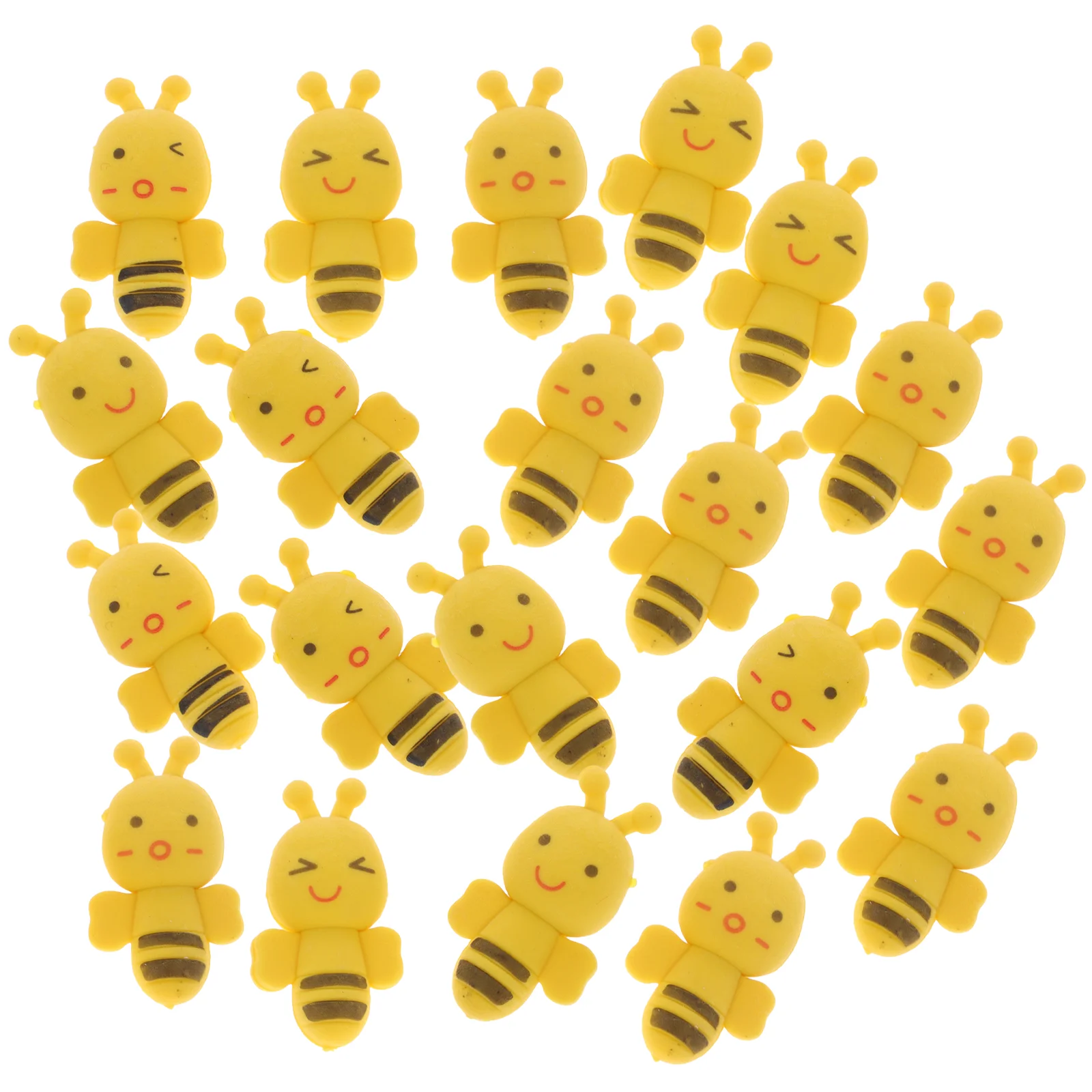 

40pcs Honeybee Eraser Erasers Novelty Eraser Cartoon Rubber Eraser Bulk for Party Favors Games Prizes Gift Filling Stationery