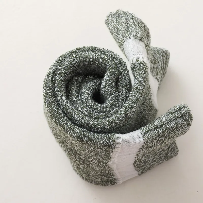 5 Pair Super Thicker Solid Socks Winter Men's Super Thick Warm High Quality Harajuku Retro Snow Casual Antifreeze Socks