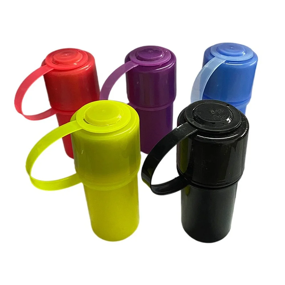 

New creative plastic tobacco mill powder storage box 2 in 1 cigarette tool