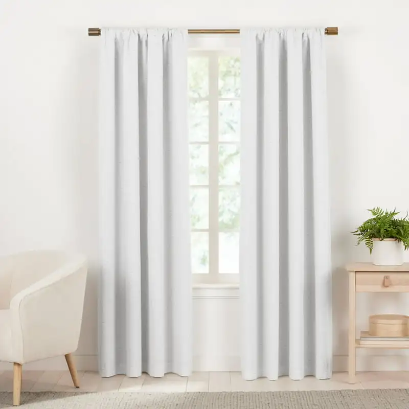 

Multi-Nep Organic Cotton Room Darkening Window Curtain Pair White 84 Blackout for windows Black out curtain Beaded curtains for