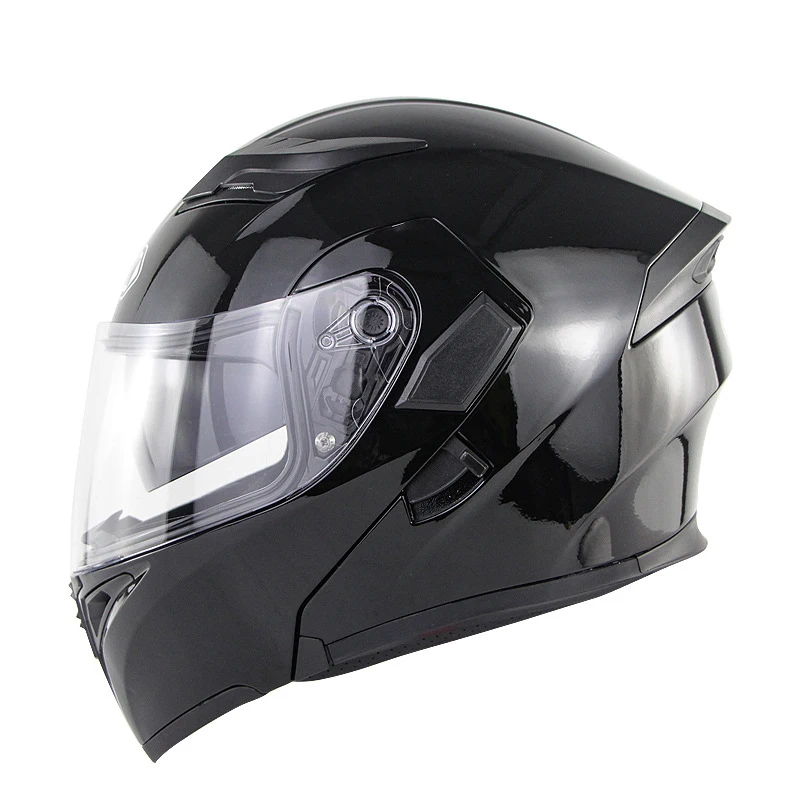 Motorcycle Full Face Flip Up Dual Lens Helmets DOT Approved Rear Wing Moto Capacete Motorbike Helmet Double Visor Summer Casco