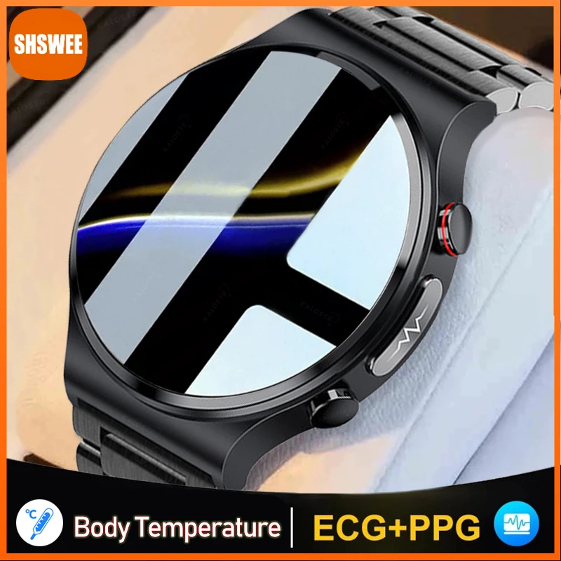 

For Xiaomi Huawei Smartwatch Men Body Thermometer Weather Forecast Smart Watch ECG+PPG Heart Rate Monitor Blood Pressure
