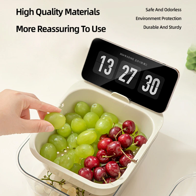 Бытовая корзина для мытья овощей выдвижная кухонная гостиной дренажная фруктов