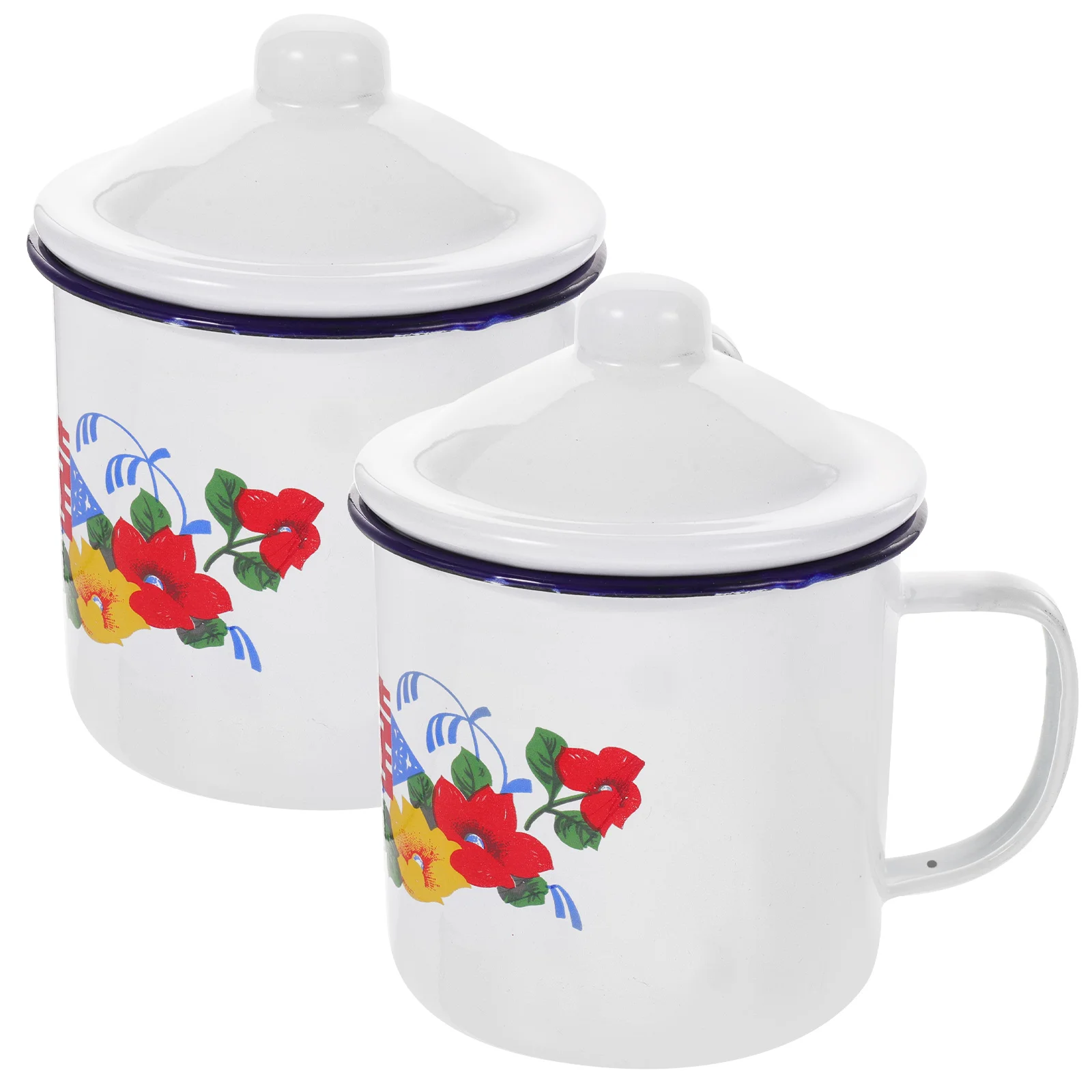 

Mug Cup Enamel Coffee Camping Mugs Drinking Chinese Teacup Enamelware Vintage Water Cups Retro Beverage Milk Tea Travel Tin