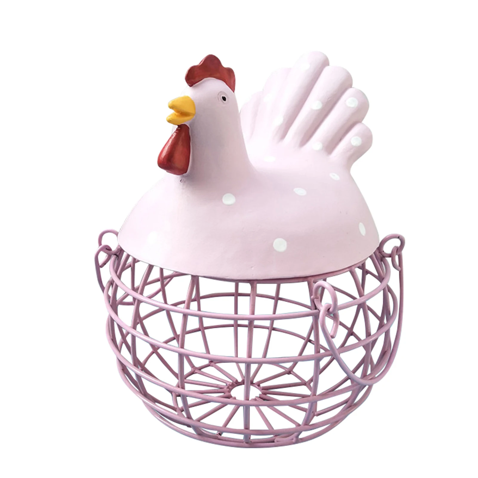 

Metal Wire Egg Storage Basket Kitchen Storage Essentials Wide Application Multifunction Durable Assemble Versatile 30x24cm