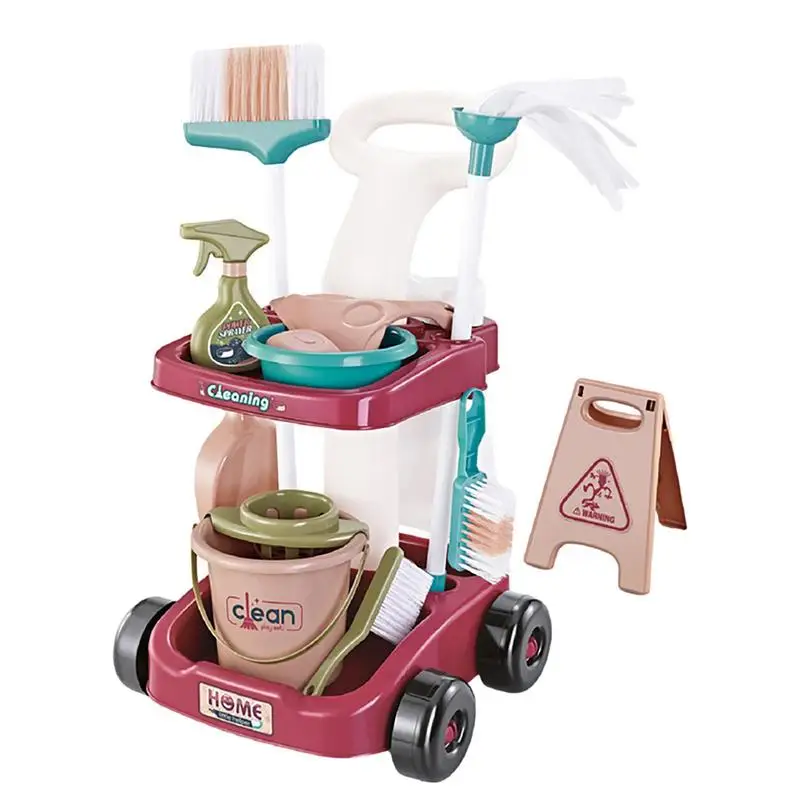 

Kids Broom And Mop Set For Toddler Play Kitchen Simulation Pretend Play Kit 5/13/17 PCS Toddler Boy Toys Kitchen Set