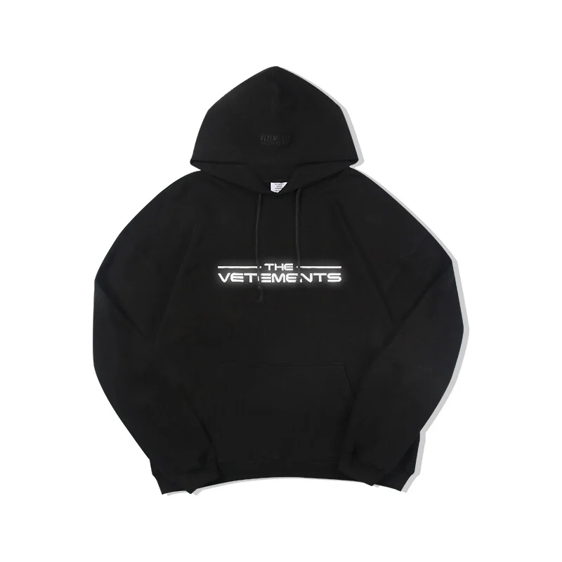 

High Street Loose Embroidered Vetements Hoodie Men Women 1:1 Best Quality VTM Pullover Hoody Big Tag Patch Vetements Sweatshirts