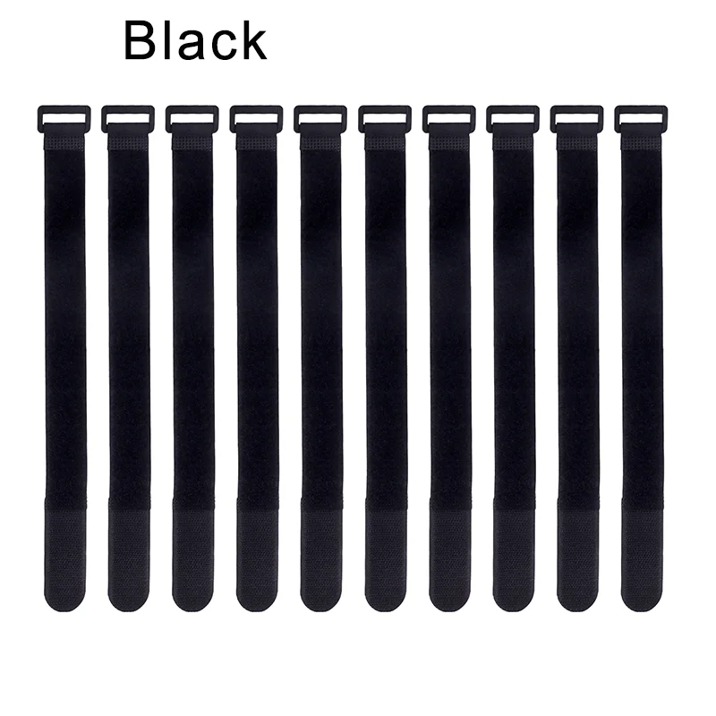 

5/10 шт. многоразовые крепежные кабельные ремни с крючком и петлей, регулируемые нейлоновые крепежные кабельные ремни для хранения органайзера