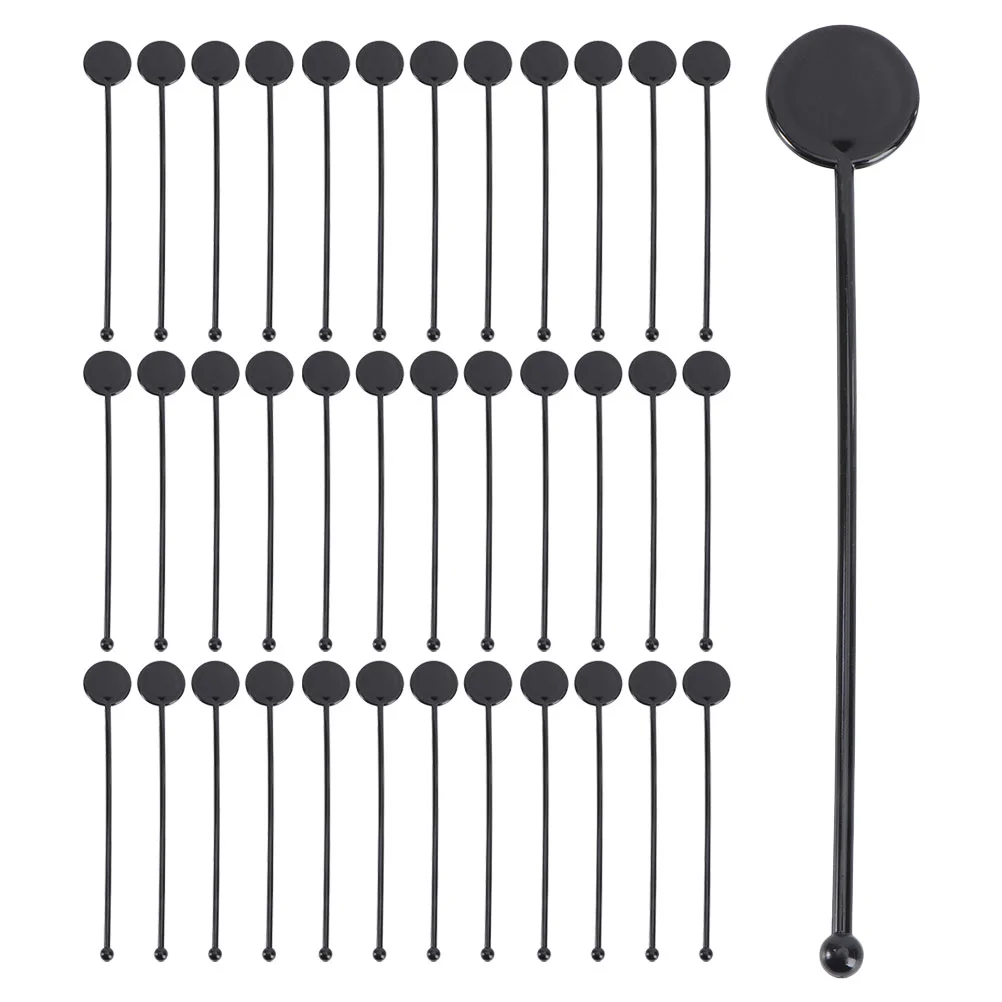 

50 Pcs Drink Stirrer Coffee Stirrers Plastic Mixing Sticks Spoons Cocktails Milk Chocolate Decorations Drinks Bar