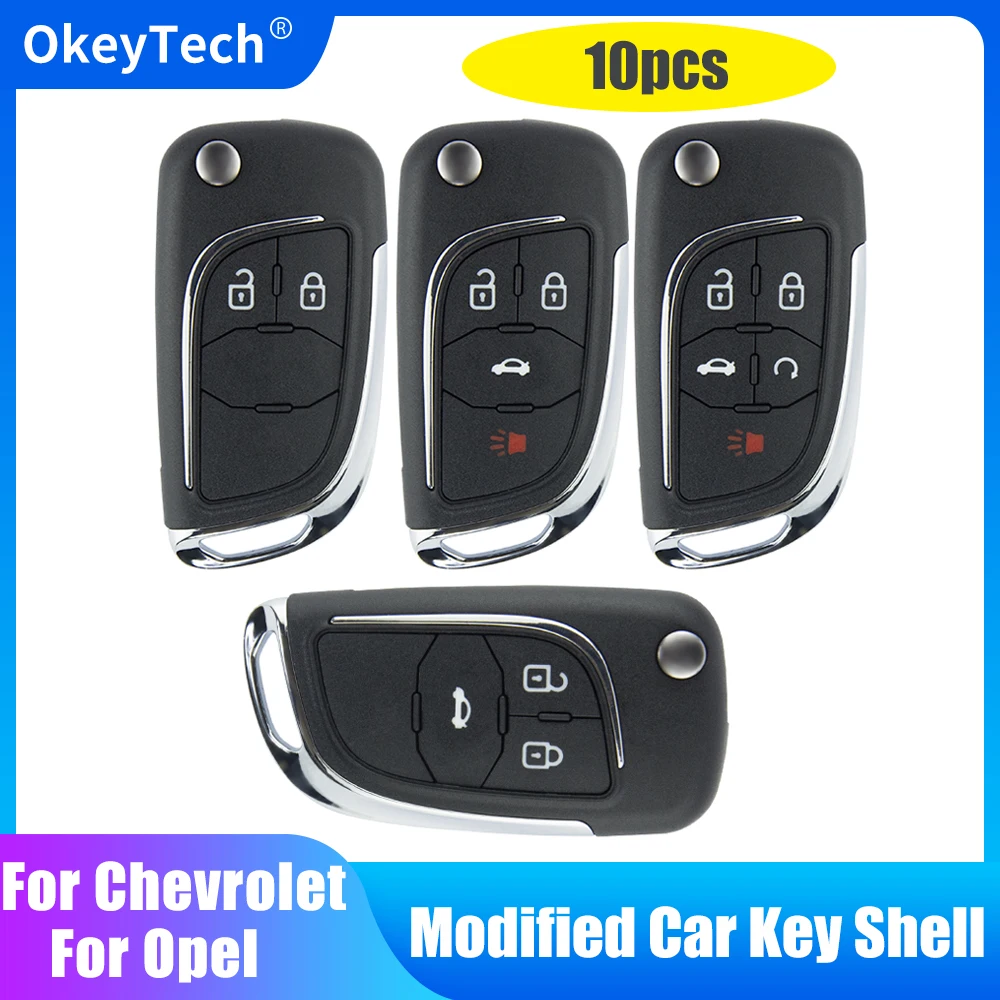 

Modified Folding Remote Car Key Shell 10X For Chevrolet Cruze Epica Lova Camaro For Opel Vauxhall Insignia Astra Mokka For Buick