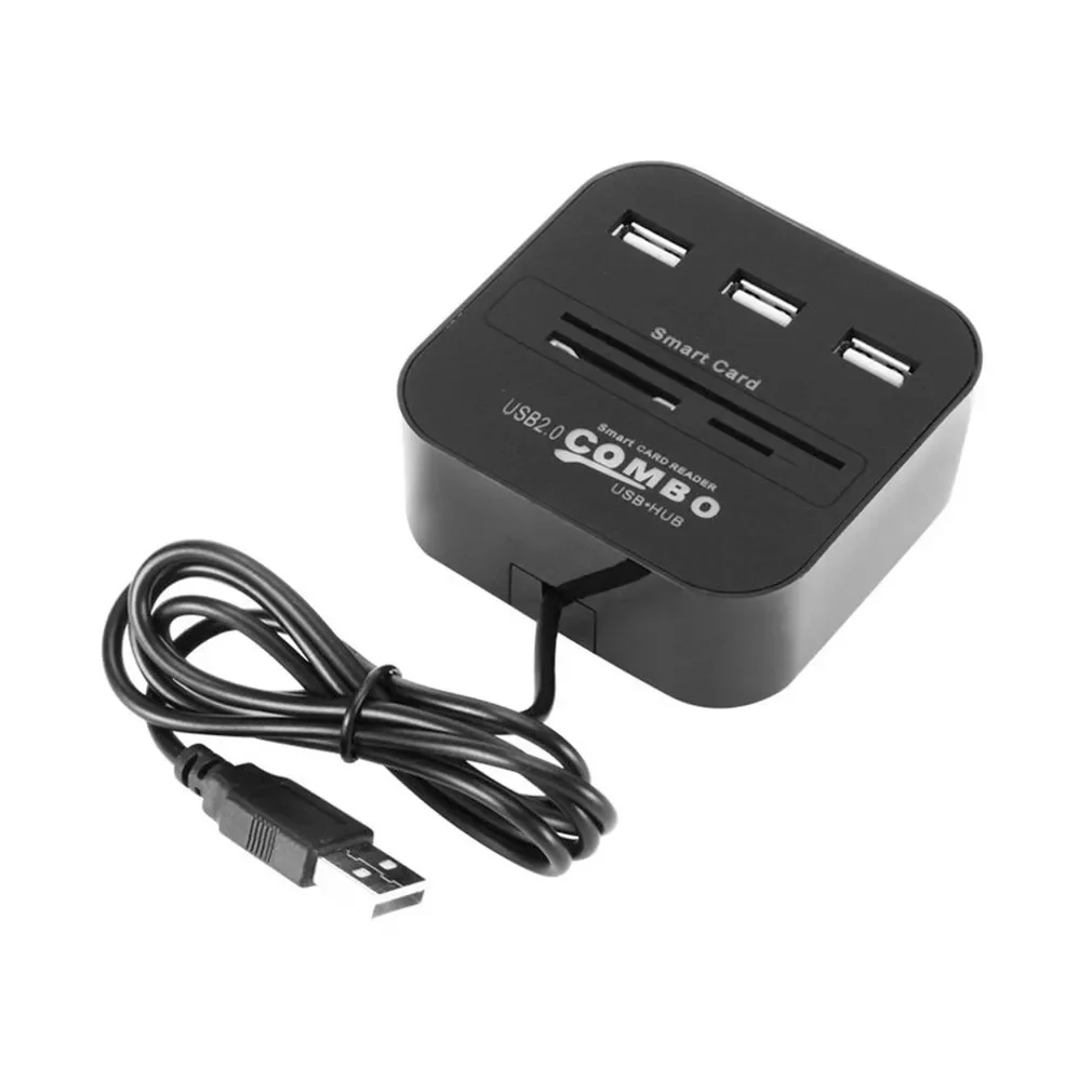 

Usb2.0 Combo Usb Splitter Hub Multi-Card Reader Usb Hub 4 Card Reader Memory Card Reader Smart Charging Port And Individual