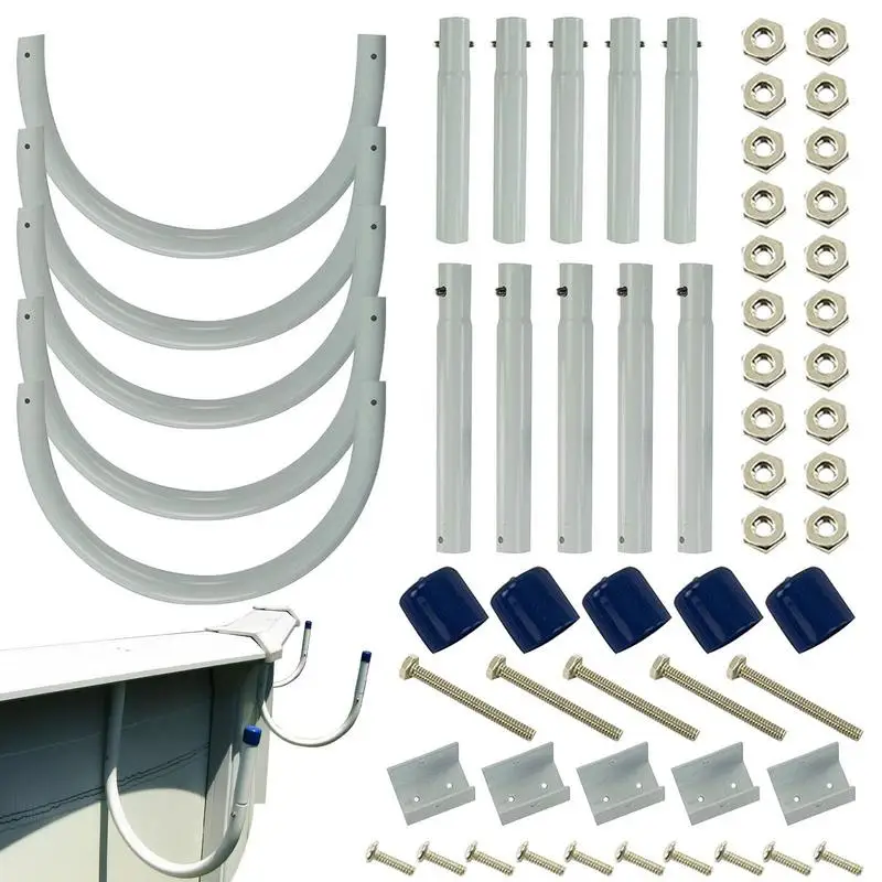 

Алюминиевый кронштейн для солнечной крышки бассейна, комплект U-образных трубок, компактный металлический кронштейн, аксессуары для наружного бассейна, легко хранить