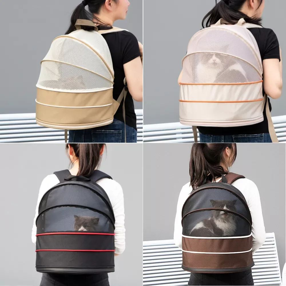 

2023NEW Breathable Pet Dog Cat Carrier Bags Waterproof Foldable Portable Outdoor Travel Double Shoulder Backpack Large Cat Bag C