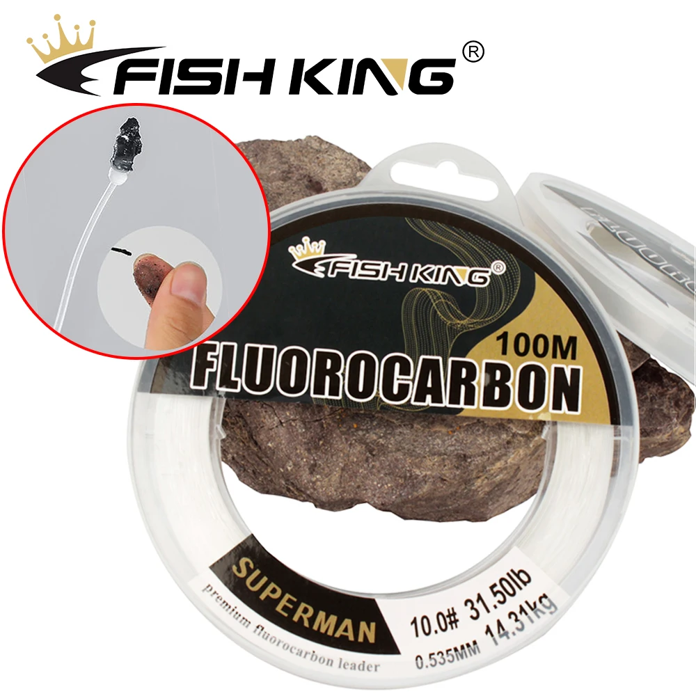 Фторуглеродная рыболовная леска FISH KING 100 м 100% чистый фторуглеродный