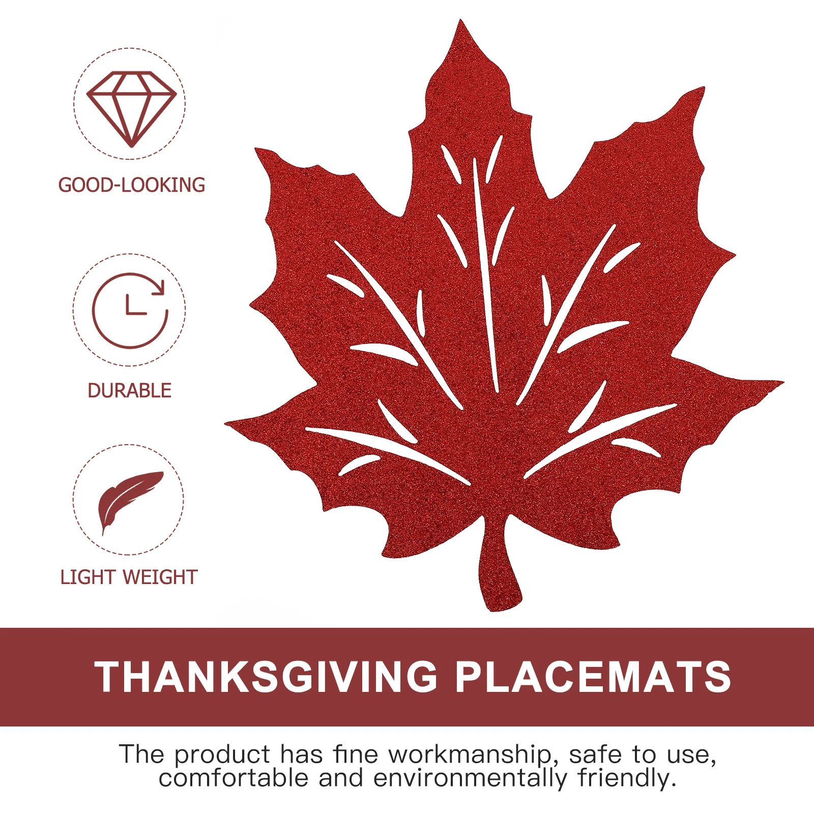 

Table Placemats Mats Thanksgiving Mat Leaf Maple Leaves Fall Dining Place Tabletop Coffee Autumn Shaped Trivet Dish Placemat