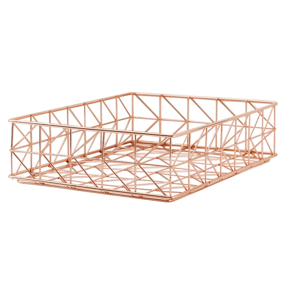 

Basket File Tray Letter Size Bedroom Home Office Large Capacity Notebooks Organizer Documents Storage Tabletop Pantry Elegant