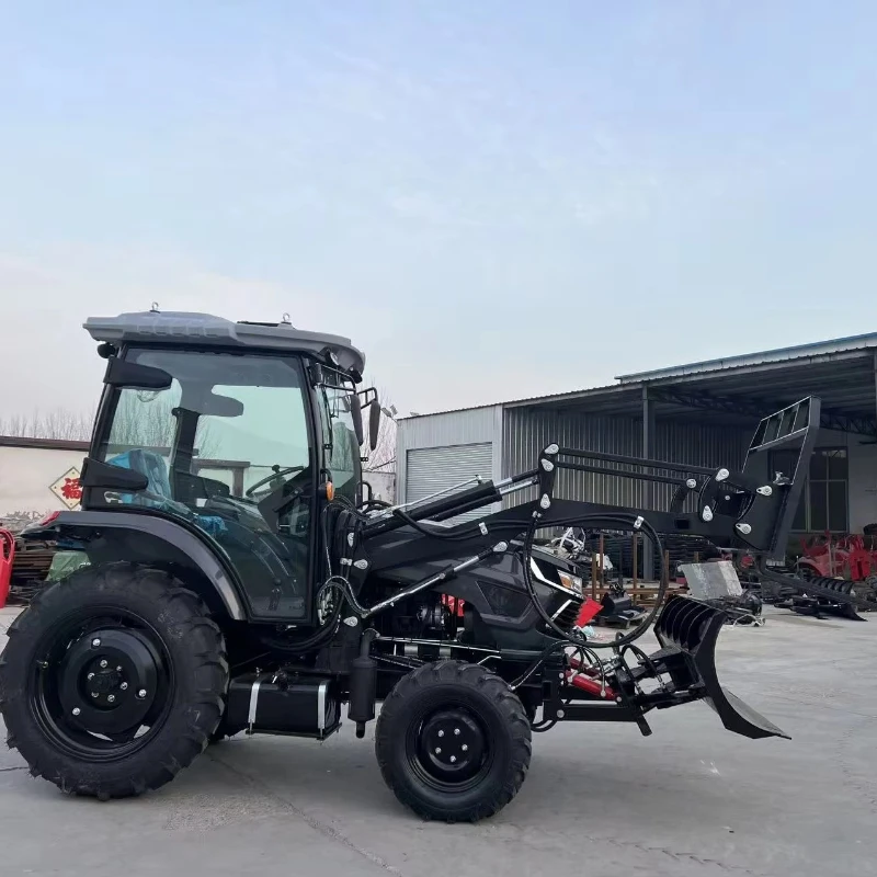 Полноприводный мини-трактор 4x4 (4WD) 50-150 л.с. с кабиной для водителя, в комплекте с вилами для поддонов и снегоуборщиком, в продаже (art.: 3920dc2e6a618) - 3920dc2e6a618