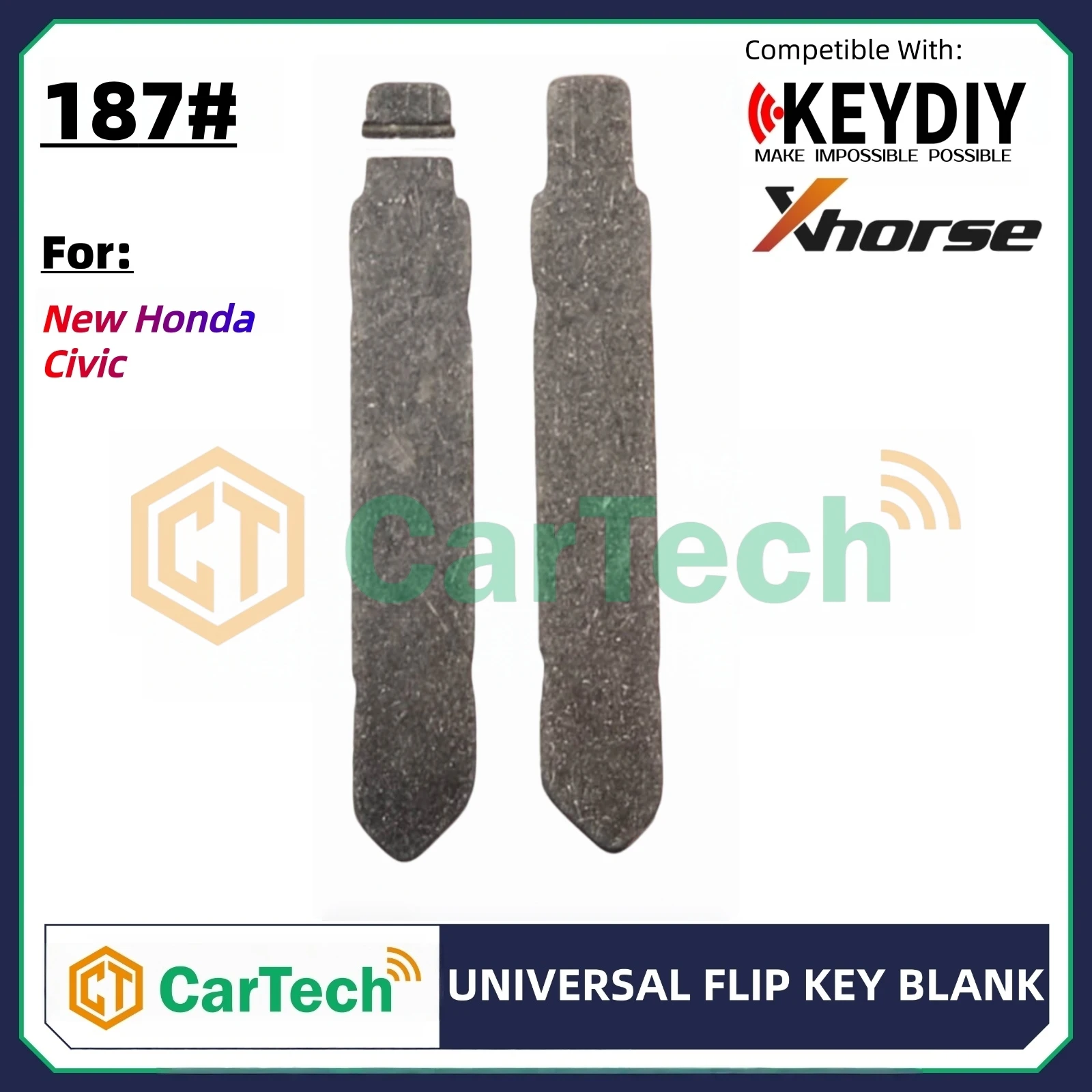 Фото 01 # HU49 необрезанный флип-пустой ключ для KEYDIY KD XHORSE VVDI Универсальный пульт дистанционного управления для Audi VW Volkswagen Seat Porsche Jetta Santana №1