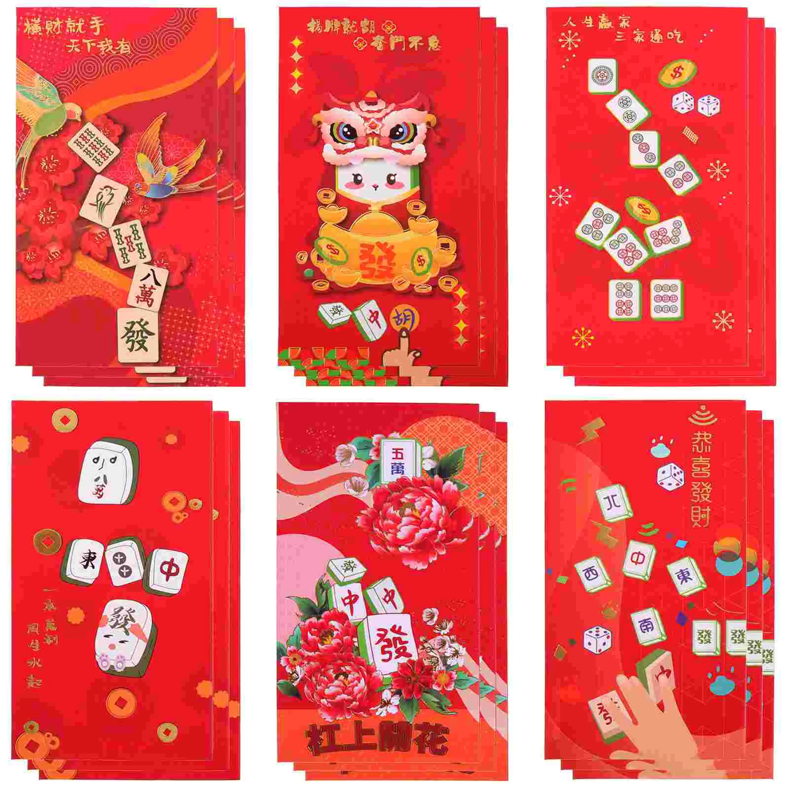 

Red Money Chinese Luck Hongbao Envelopes Gift Pouches Bag Envelope Cartoon Paper Festival Spring Packet Big Packets Traditional