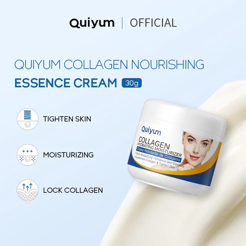 Фото QUIYUM 30 г коллагеновый крем для лица, увлажняющий, увлажняющий, увлажняющий крем с гиалуроновой кислотой, дневной крем, средства по уходу за кожей лица №2