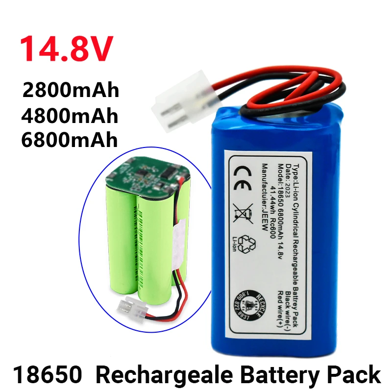 

100% Newly upgraded Rechargeable Battery 14.8V 6800mAh robotic vacuum cleaner accessories parts for Chuwi ilife A4 A4s A6