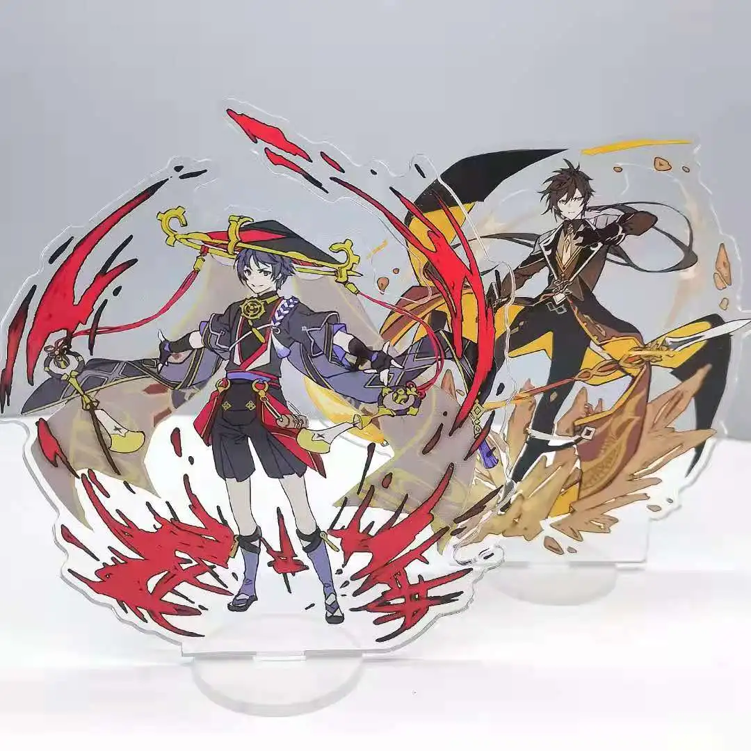 

Anime Figure Genshin Impact Scaramouche Zhongli Diluc Venti Klee Keqing Qiqi Acrylic Stand Model Plate Desk Decor Standing Gift