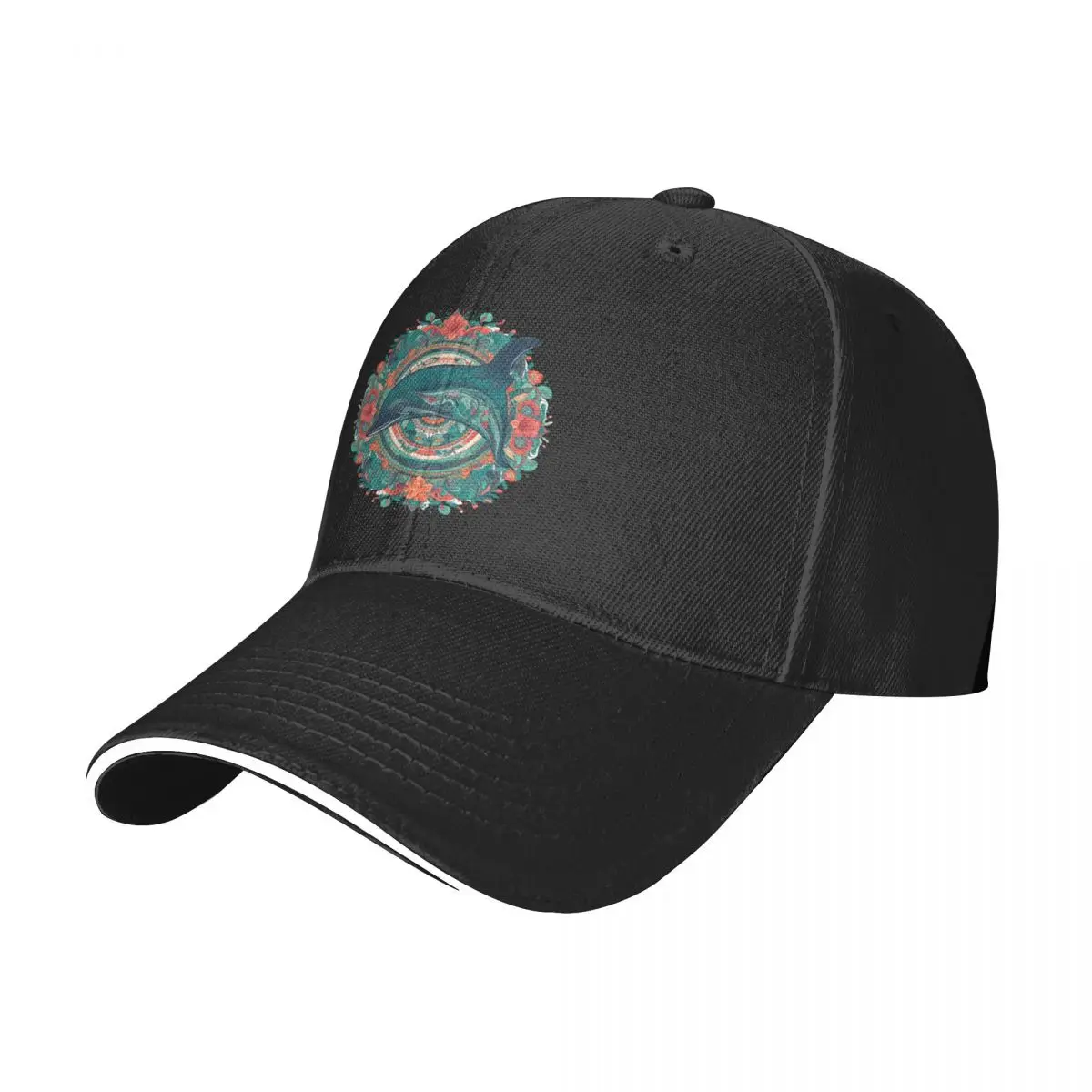 

Dolphin Baseball Cap Animal Floral Mandala Aesthetic Men Women Trucker Hat Design Kpop Snapback Cap Gift